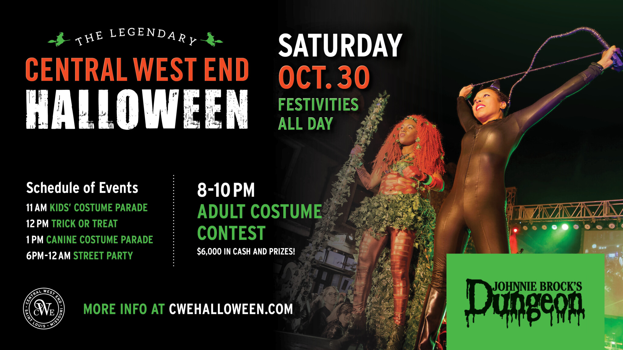 Schedule of events for Halloween in the CWE Nicki's Central West End